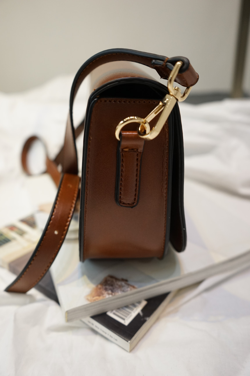 New Three Way Mini Leather Leather Back Brown Bag 