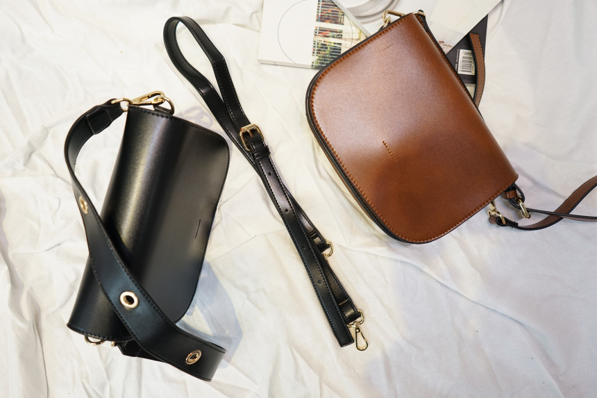 New Three Way Mini Leather Leather Back Brown Bag 