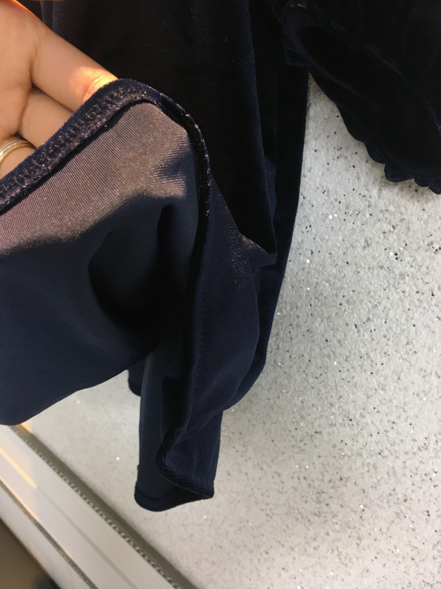 New Women Dress Velvet Flower Embroidery Balloon S