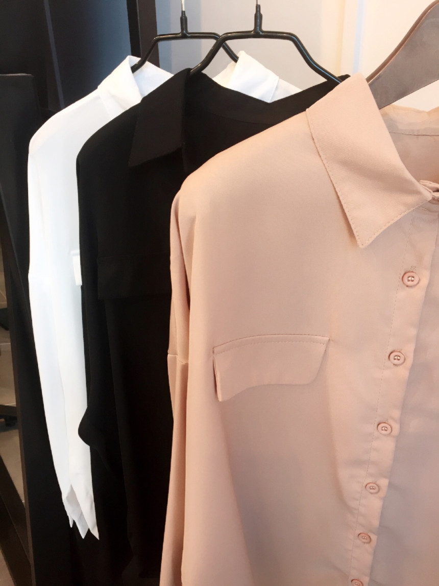 NEW FASHION LADY GIRL Blouse to Pocket Shirt Blous