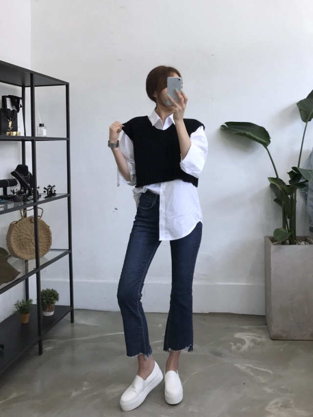 Korea Jeans Pants Skirts Cutting Jeans 711 Autumn 