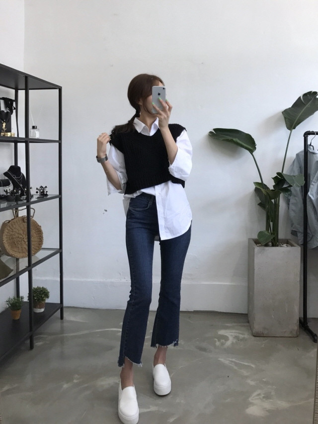 Korea Jeans Pants Skirts Cutting Jeans 711 Autumn 