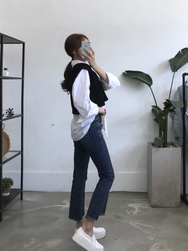 Korea Jeans Pants Skirts Cutting Jeans 711 Autumn 