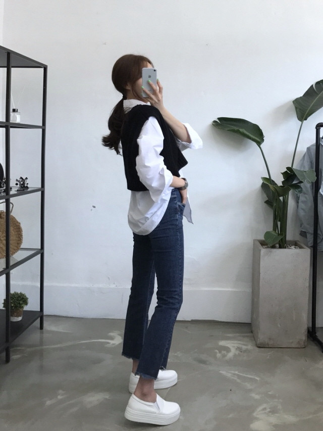 Korea Jeans Pants Skirts Cutting Jeans 711 Autumn 