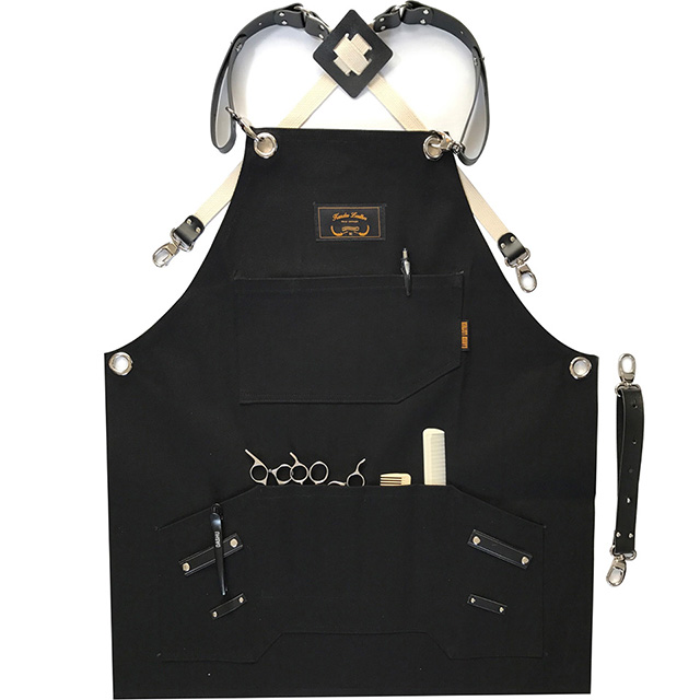 죠니 블랙 칸데오레더 공방 미용실 카페 미용사 바리스타 앞치마 미술 가죽 앞치마