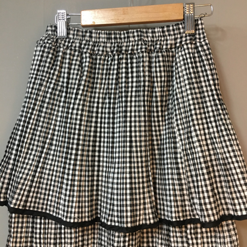 Check Kangan Pleated Long Skirt Long Skirt Autumn 