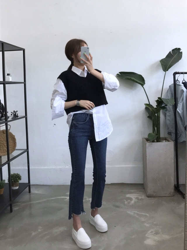 Korea Jeans Pants Skirts Cutting Jeans 711 Autumn 