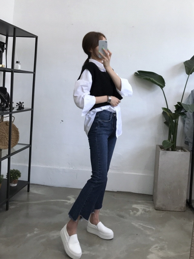 Korea Jeans Pants Skirts Cutting Jeans 711 Autumn 