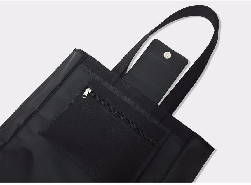 <b><p>Black poet Eco-bag design Couple Unisex Casual</p></b><b><p>ブラックポケットエコバックデザインカップル男女共用カジュアルショルダーバッグどんなコーディネートにも</p></b><br /><br /><p align='center'>