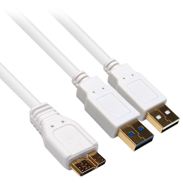 넥시 USB3.0 Micro B USB케이블 외장하드 Y케이블 1m, 1개 - 상품 이미지