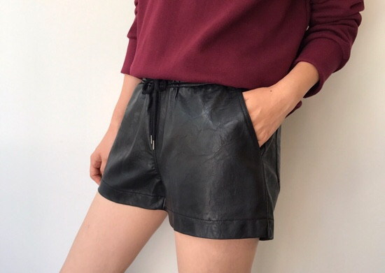 Women Short Pants Leather Shorts Cody Leather Shor