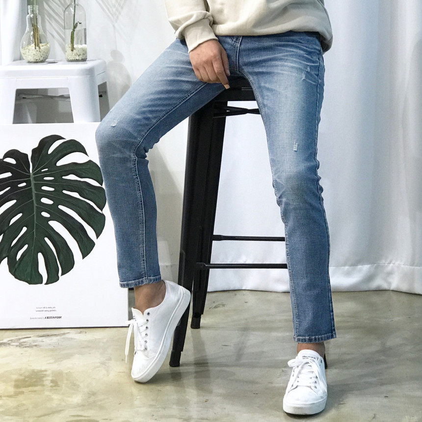 Korea Jeans Pants Big Size Milk Washing Jeans Up t