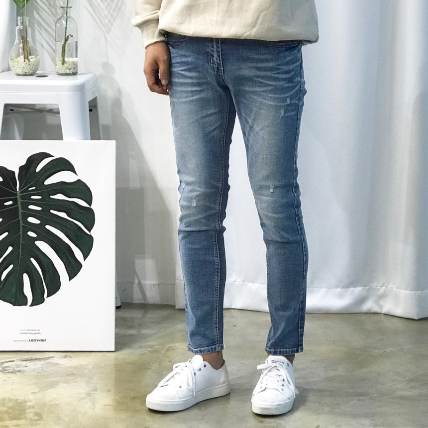 Korea Jeans Pants Big Size Milk Washing Jeans Up t