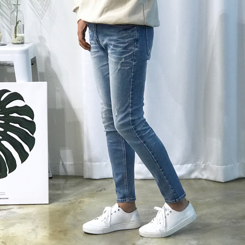 Korea Jeans Pants Big Size Milk Washing Jeans Up t