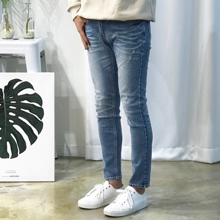 Korea Jeans Pants Big Size Milk Washing Jeans Up t