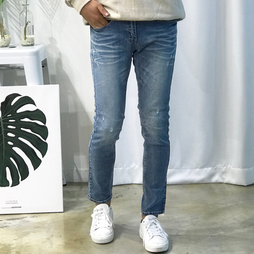 Korea Jeans Pants Big Size Milk Washing Jeans Up t