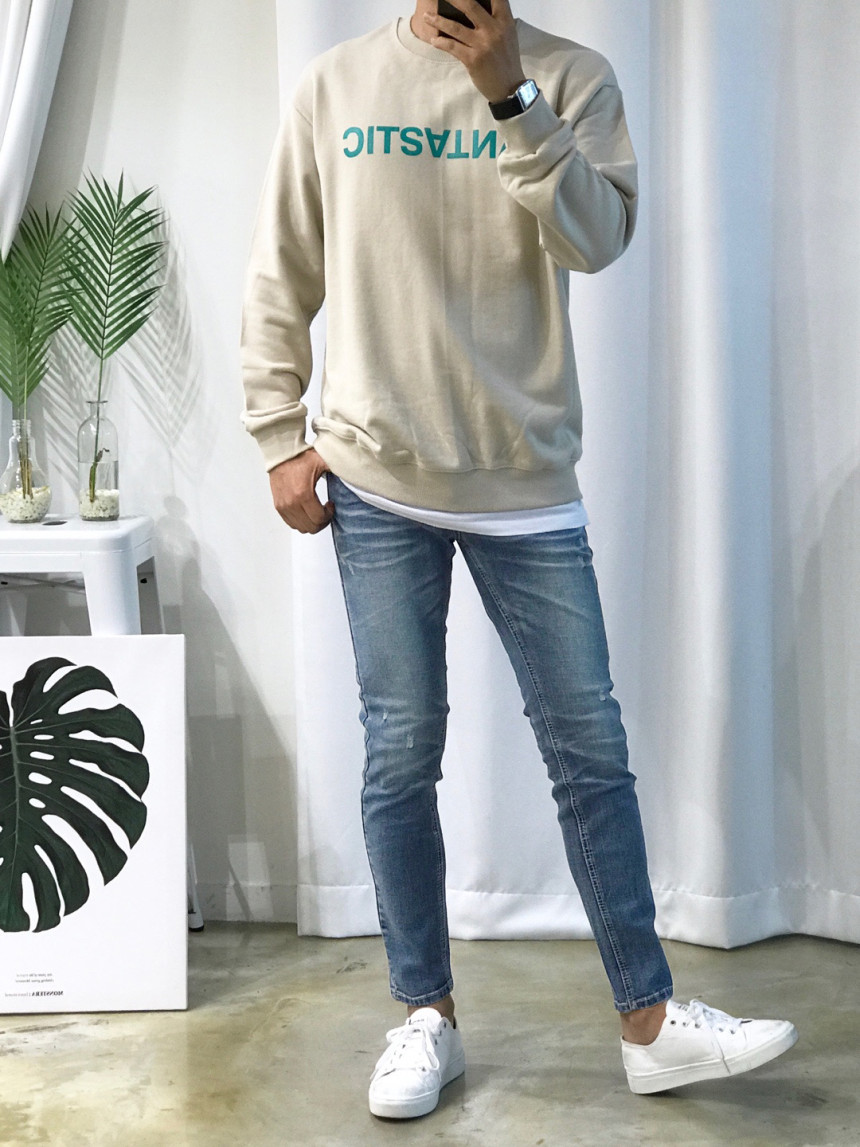 Korea Jeans Pants Big Size Milk Washing Jeans Up t