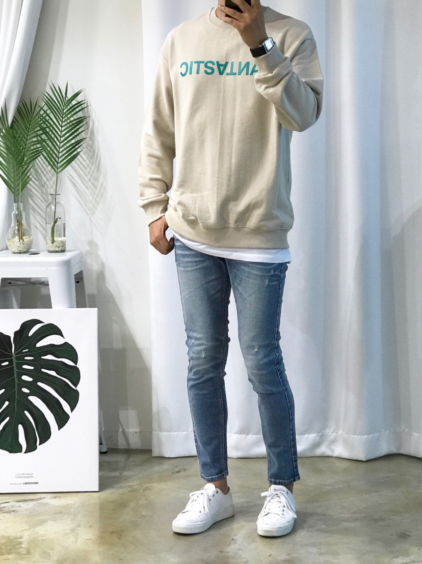 Korea Jeans Pants Big Size Milk Washing Jeans Up t