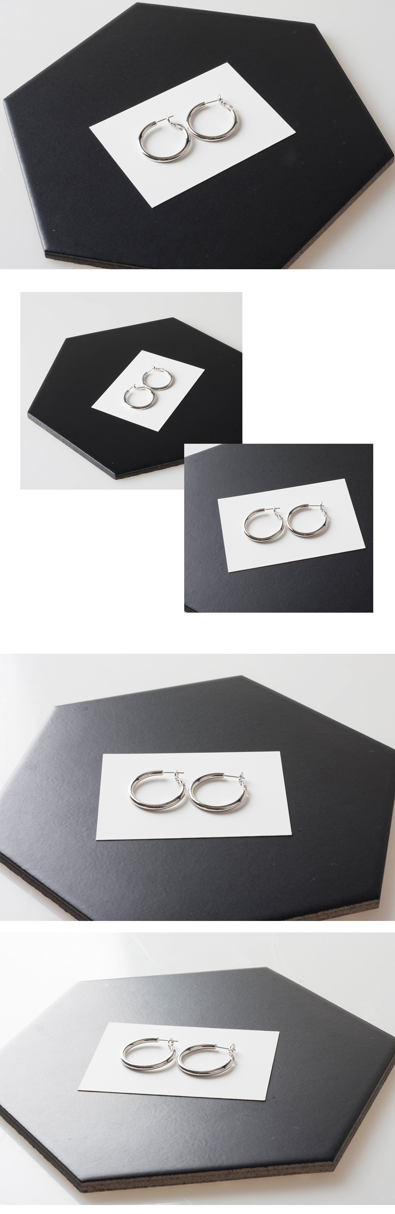 Basic Basic Ring Earrings Daily coordination Retro