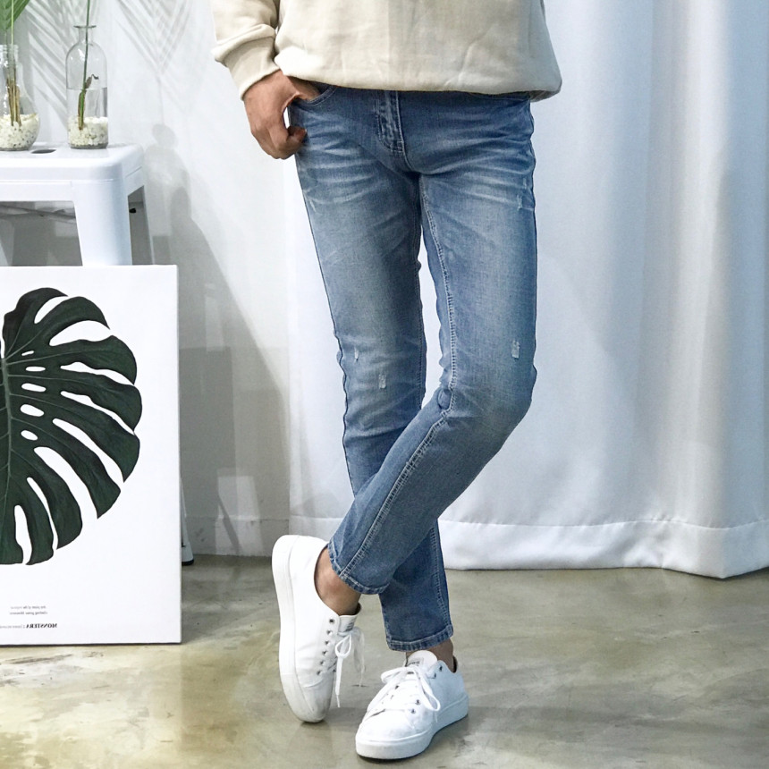 Korea Jeans Pants Big Size Milk Washing Jeans Up t