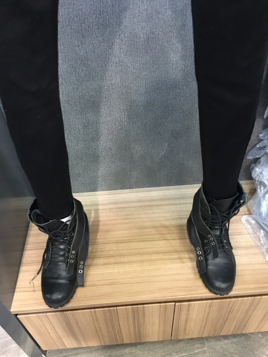 Korea Jeans Pants Knicks Women Runner Span Black S