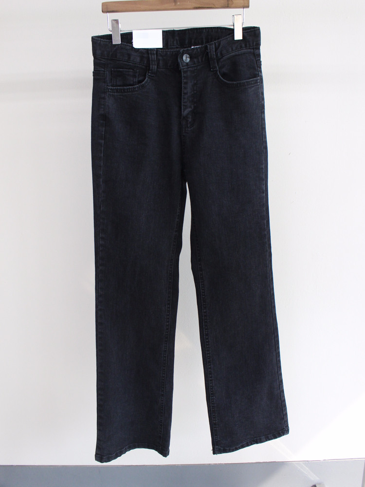 Women Jeans Pants Washing Black Wide Boots Cut Com