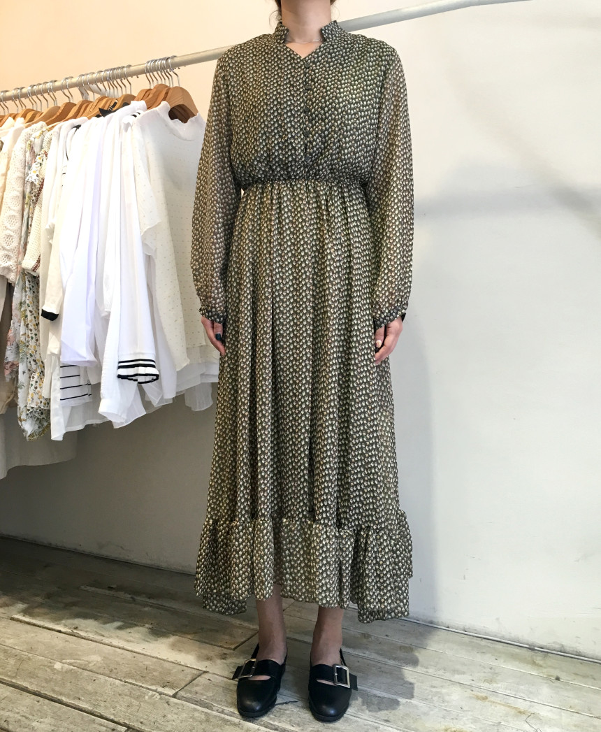 New Women Dress Season Flower Dress Fall Chiffon F