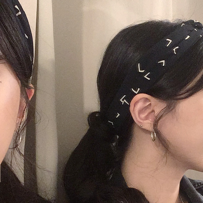 Hair Accessories Line Pattern Wire Bandana 1color 