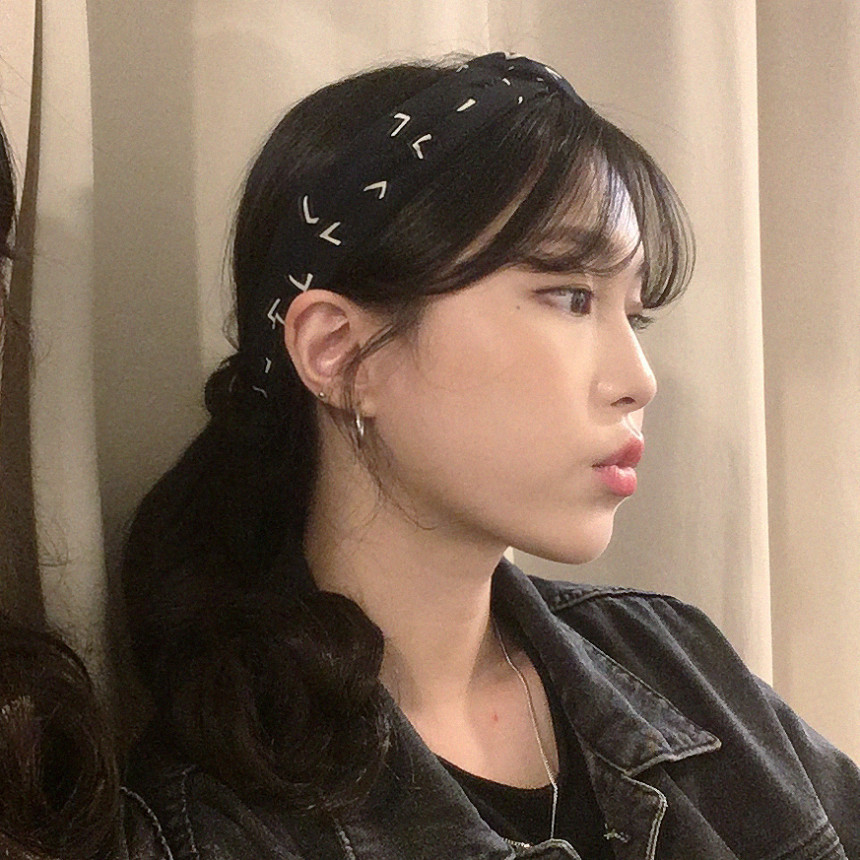 Hair Accessories Line Pattern Wire Bandana 1color 