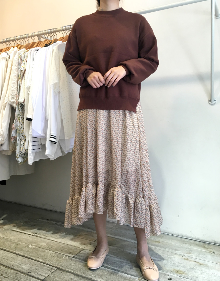 New Women Dress Season Flower Dress Fall Chiffon F