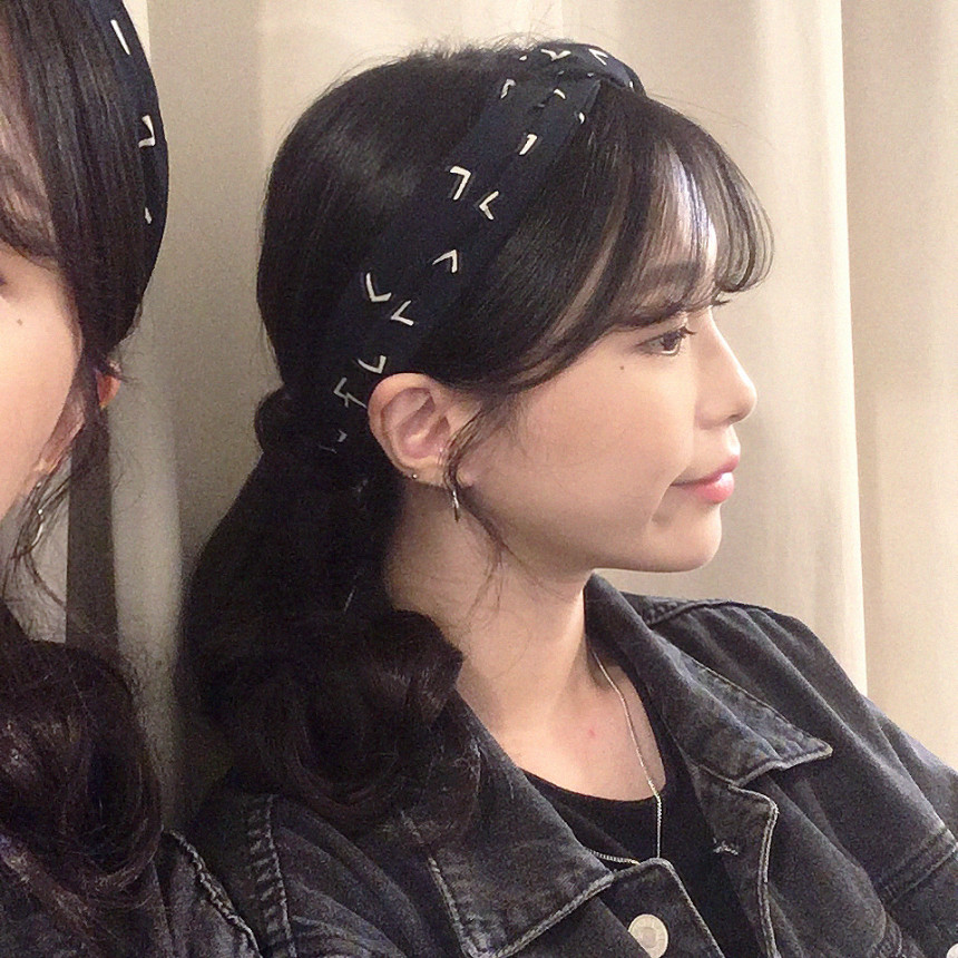 Hair Accessories Line Pattern Wire Bandana 1color 