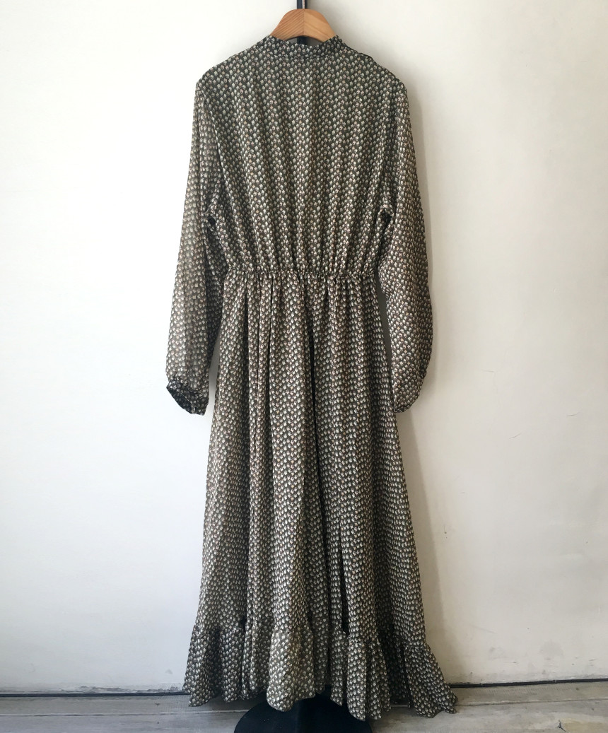 New Women Dress Season Flower Dress Fall Chiffon F