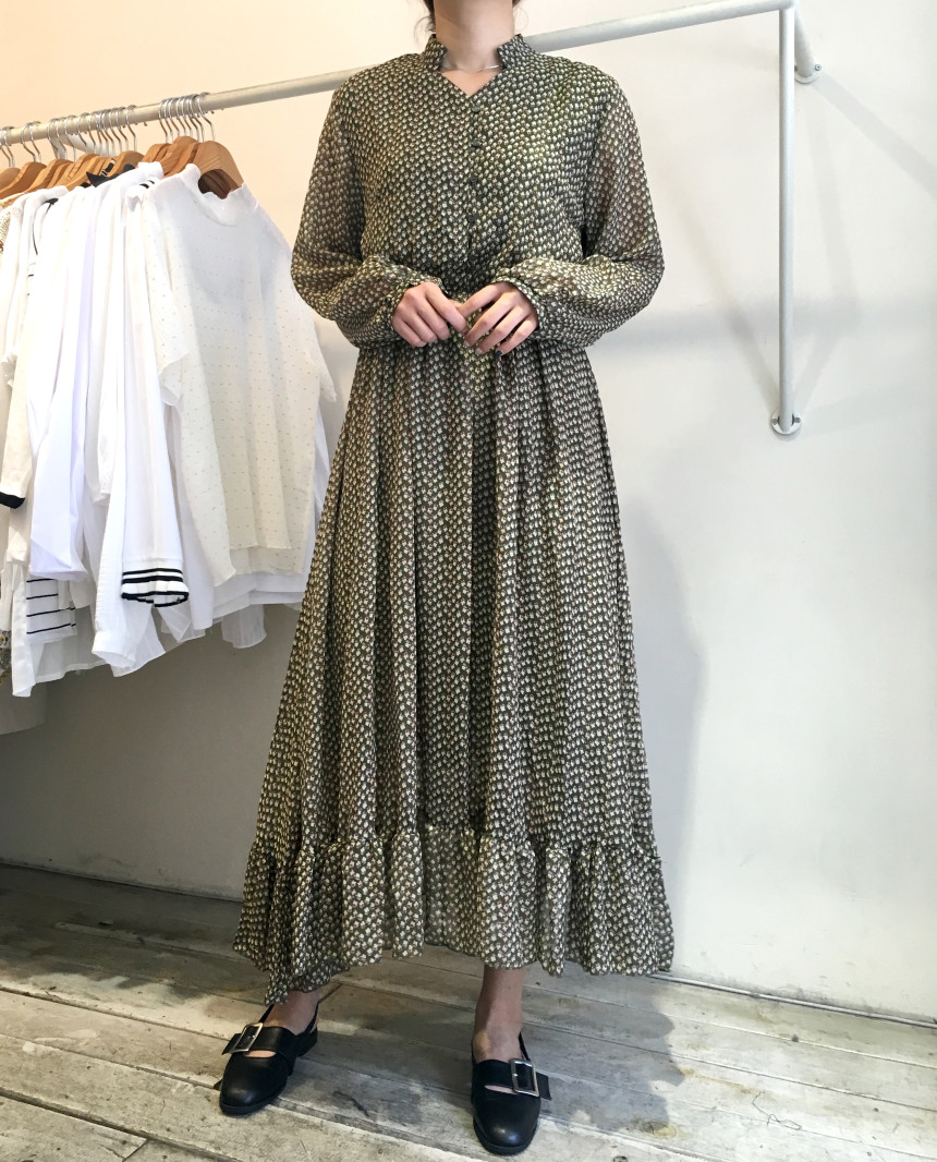 New Women Dress Season Flower Dress Fall Chiffon F