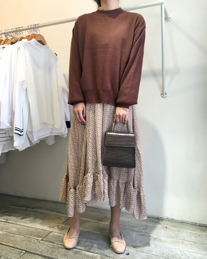 New Women Dress Season Flower Dress Fall Chiffon F