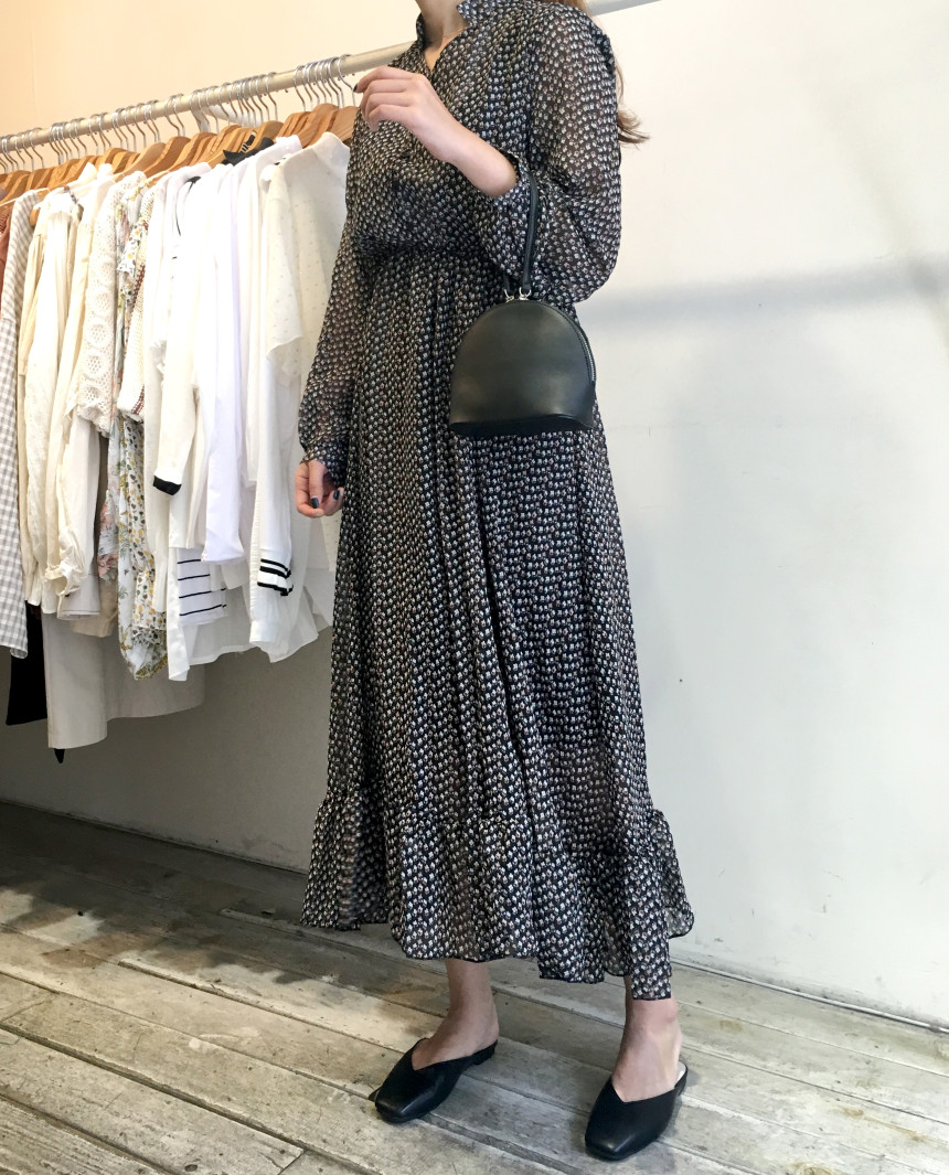 New Women Dress Season Flower Dress Fall Chiffon F