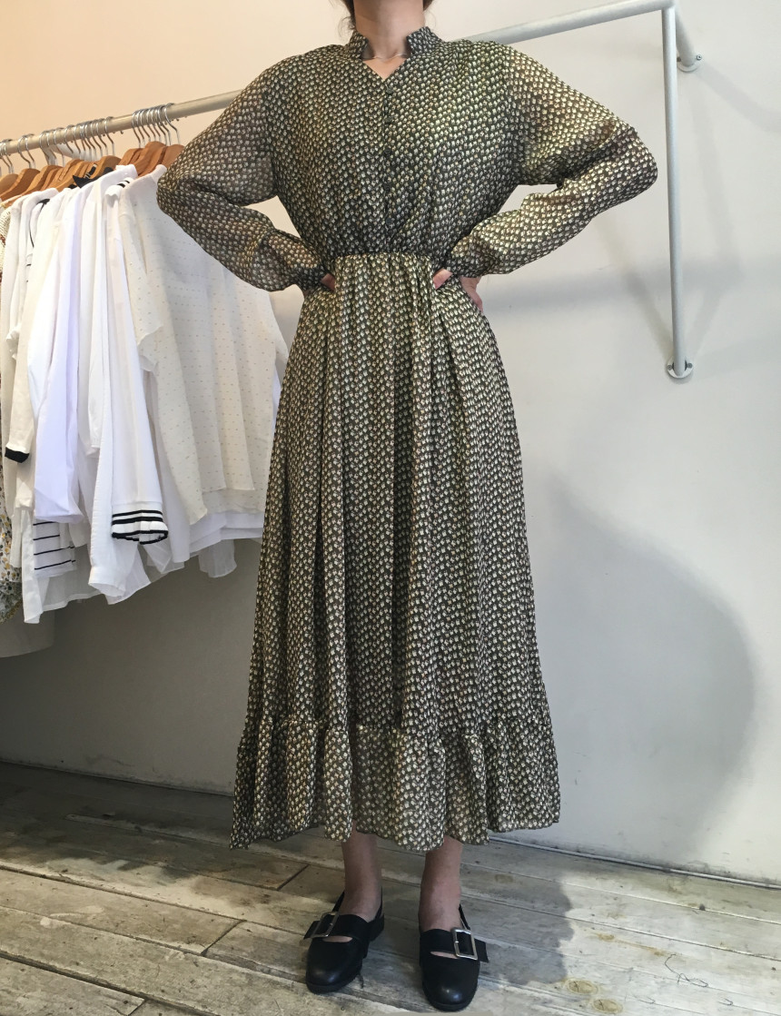 New Women Dress Season Flower Dress Fall Chiffon F