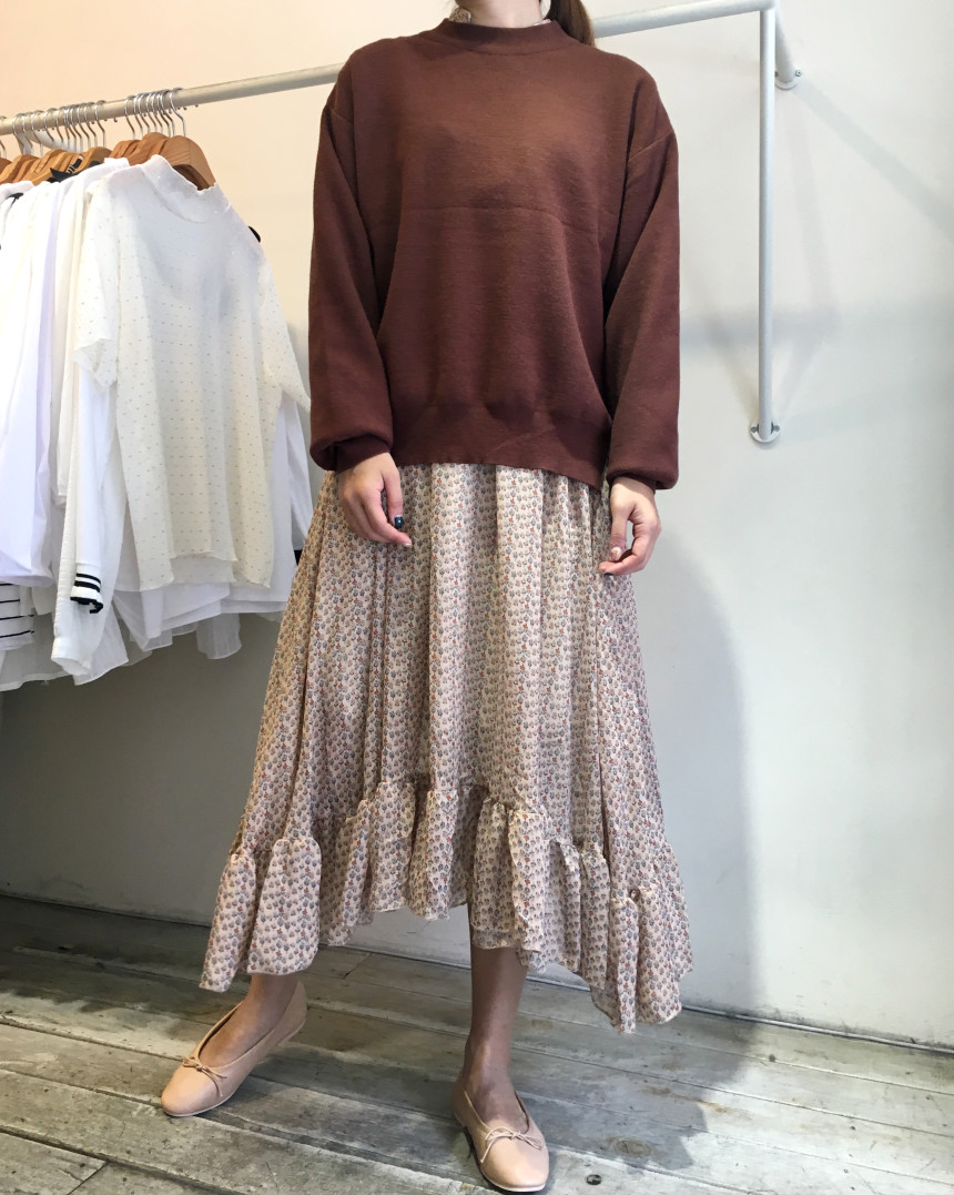 New Women Dress Season Flower Dress Fall Chiffon F