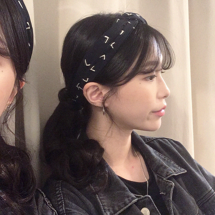 Hair Accessories Line Pattern Wire Bandana 1color 