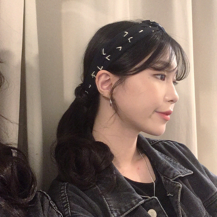 Hair Accessories Line Pattern Wire Bandana 1color 