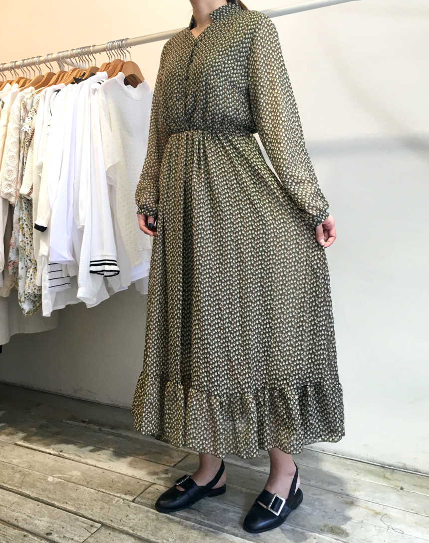 New Women Dress Season Flower Dress Fall Chiffon F