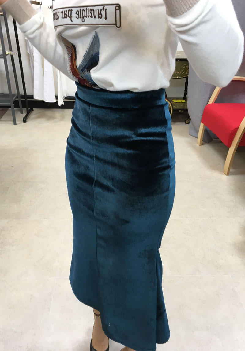 Velvet Mermaid Long Skirt Skirt Formal Style Uniqu