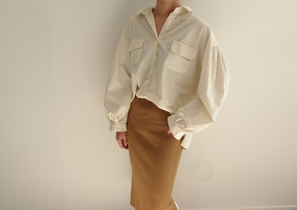 Goliath knit long skirt 3col skirt slim H line ben