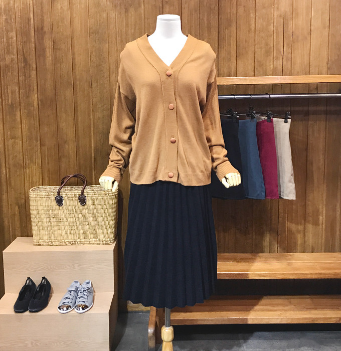 Woolen Pleats Long Skirt Winter Fall Bending Brush