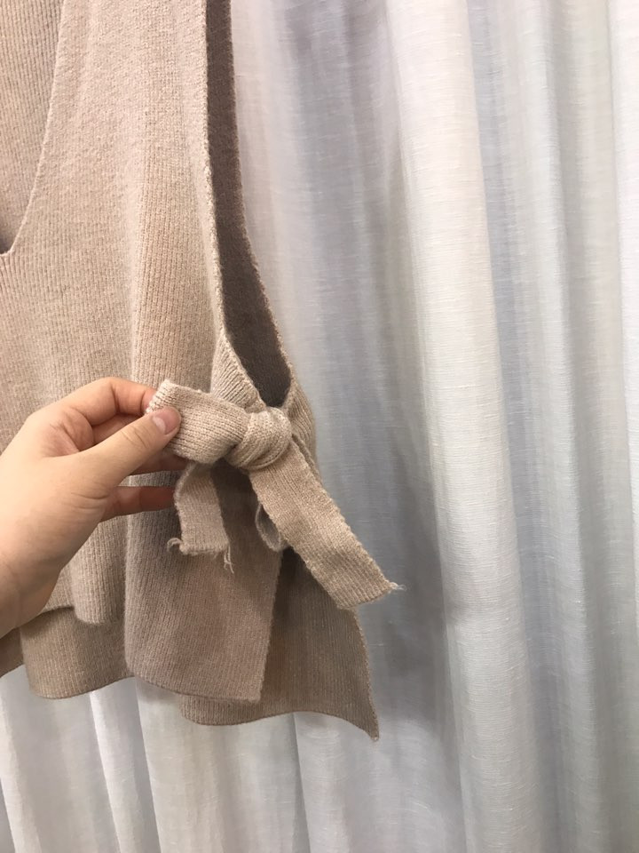 Shirt + Vest Ribbon Set White Coordinate Weekend 2