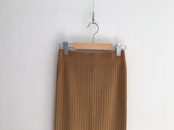 Goliath knit long skirt 3col skirt slim H line ben