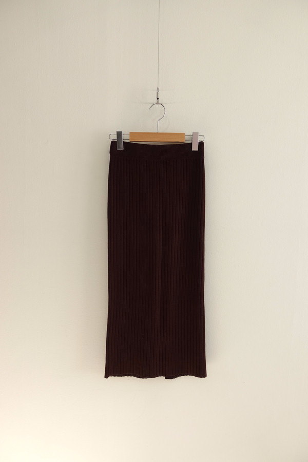 Goliath knit long skirt 3col skirt slim H line ben