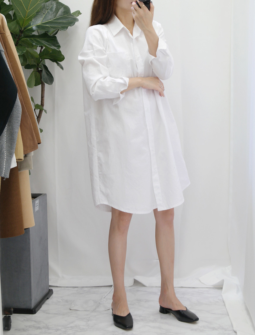 White long-sleeved shirt Comfortable fit DECODY Wo