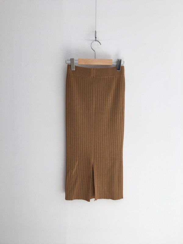 Goliath knit long skirt 3col skirt slim H line ben