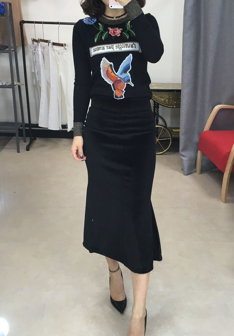 Velvet Mermaid Long Skirt Skirt Formal Style Uniqu