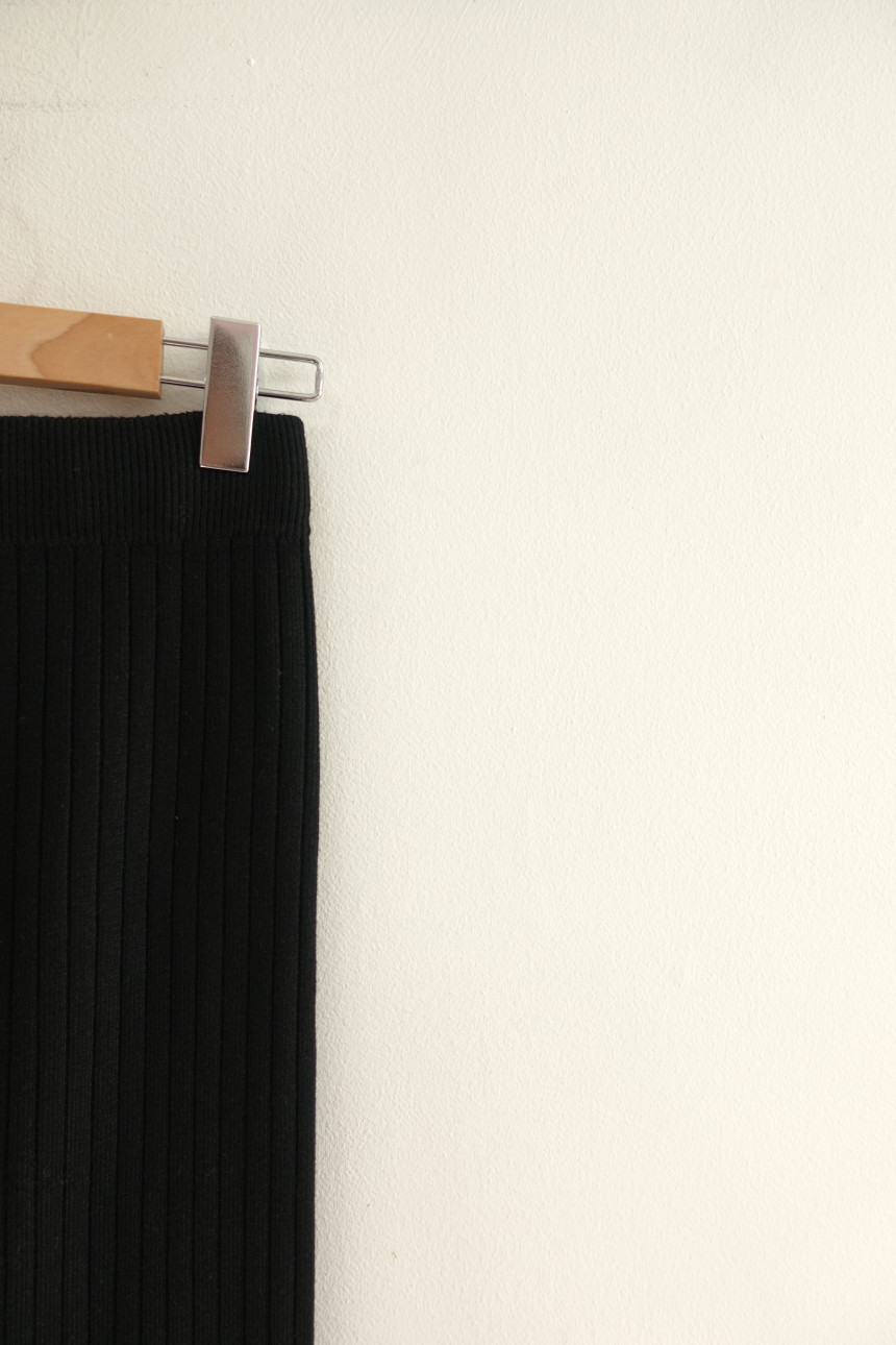 Goliath knit long skirt 3col skirt slim H line ben